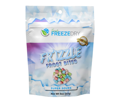 Super Sours Frost Bites freeze-dried candy with tangy, sour Starburst-inspired flavor