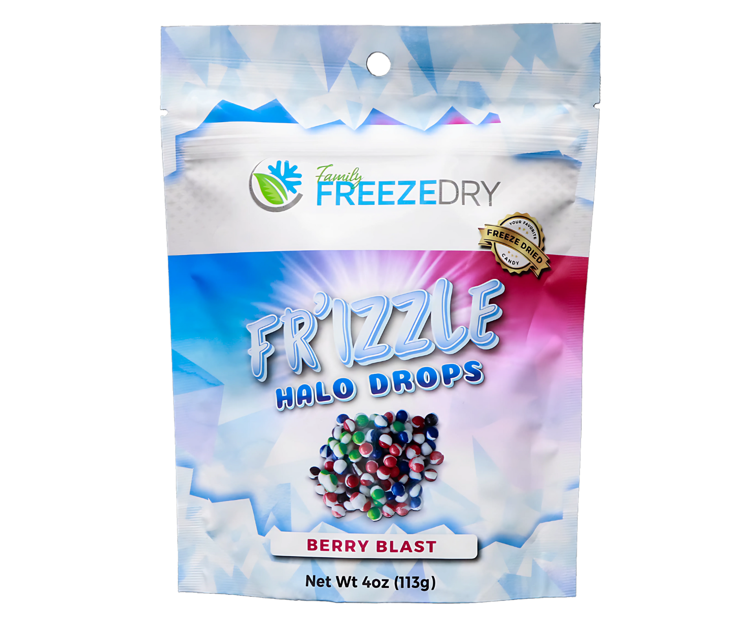 Berry Blast Halo Drops freeze-dried candy with wild berry Skittles-inspired bold flavor