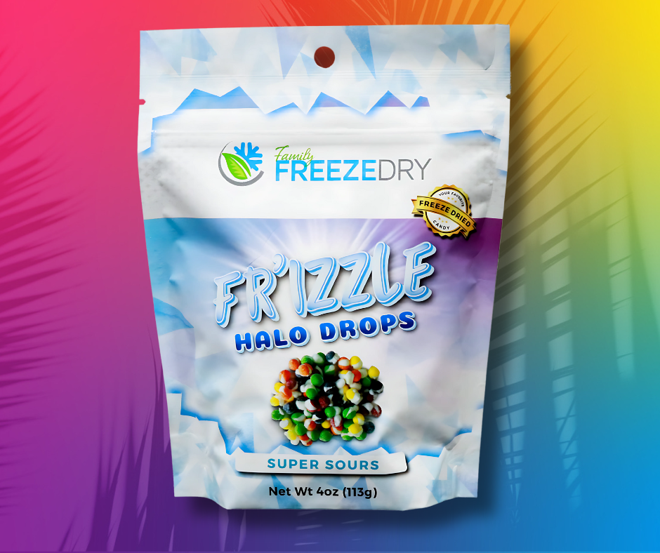 Get ready for a tangy crunch with Halo Drops Super Sours! These freeze-dried sour bites pack a punch of fruity zing.